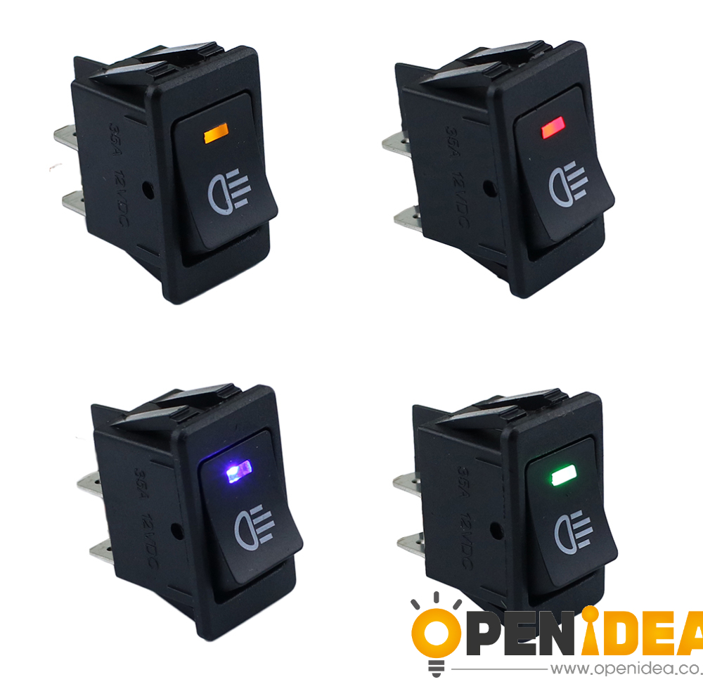 4 핀 LED 표시기 로커 스위치 자동차 켜기 끄기 로커 토글 스위치 Red 10PCS [ZSC017-002]