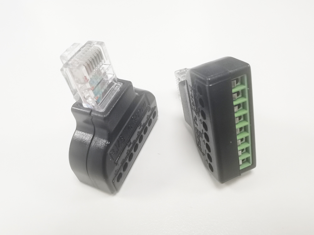 RJ45 수-8 핀 나사 터미널 커넥터 나사 어댑터 블록 케이블 네트워크 플러그 이더넷 CCTV 디지털 인터넷 플러그