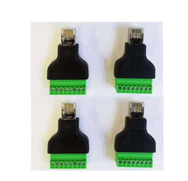 RJ45 이더넷 남성 8 핀 AV 터미널 나사 어댑터 블록 플러그 CCTV 액세서리 커넥터