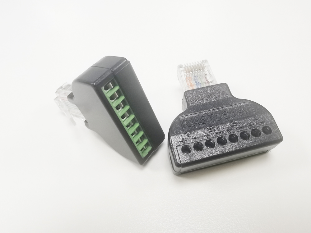 RJ45 수-8 핀 나사 터미널 커넥터 나사 어댑터 블록 케이블 네트워크 플러그 이더넷 CCTV 디지털 인터넷 플러그