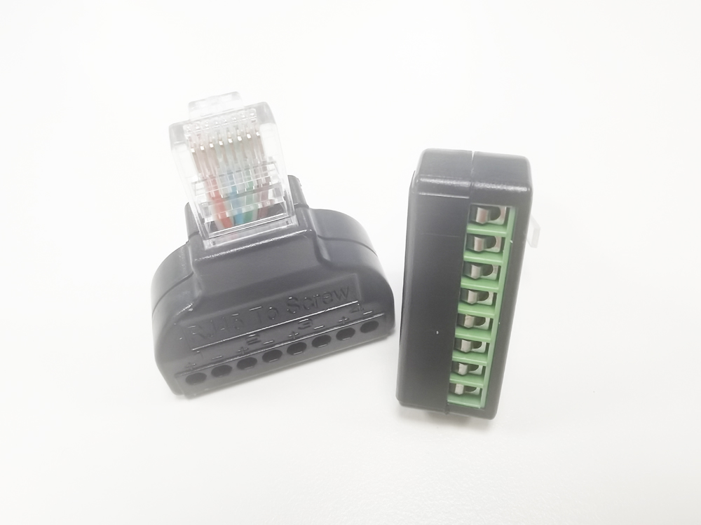 RJ45 수-8 핀 나사 터미널 커넥터 나사 어댑터 블록 케이블 네트워크 플러그 이더넷 CCTV 디지털 인터넷 플러그