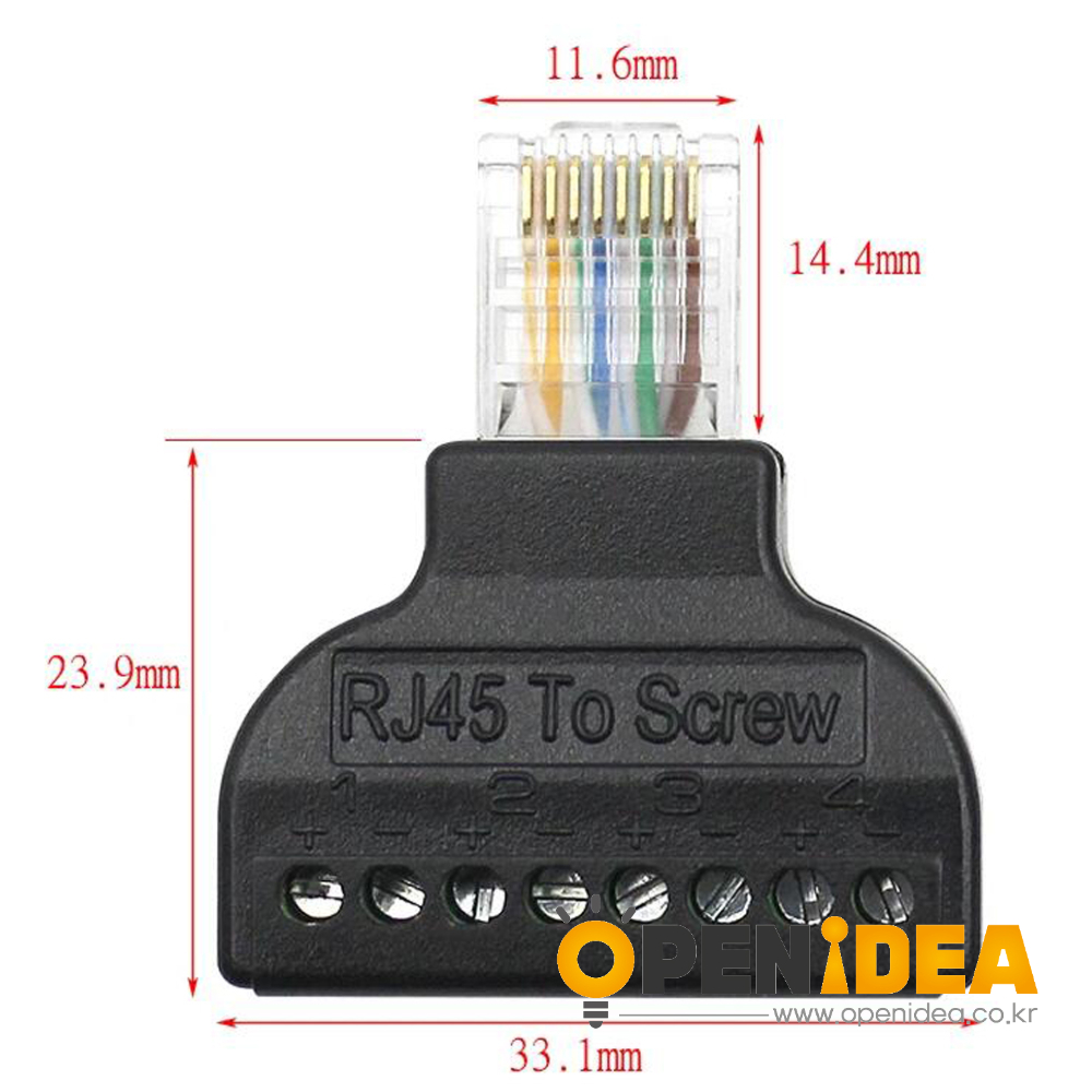 rj45 수-8 핀나 사 터 미 널 커 넥 터나 사어 댑 터 블 록 케이 블 네 트 워 크 플러 그이 더 넷 cctv 디지 털인 터 넷 플러 그 [ZCD095-007]