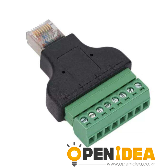 RJ45 이더넷 남성 8 핀 AV 터미널 나사 어댑터 블록 플러그 CCTV 액세서리 커넥터 [ZCD095-008]