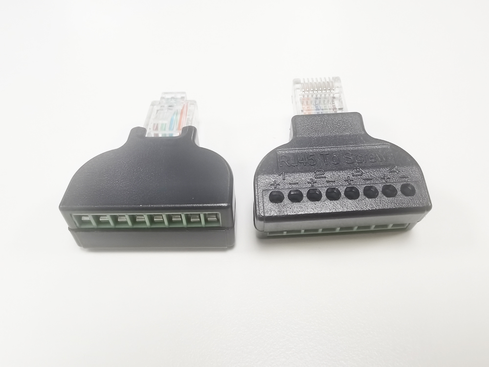 RJ45 수-8 핀 나사 터미널 커넥터 나사 어댑터 블록 케이블 네트워크 플러그 이더넷 CCTV 디지털 인터넷 플러그