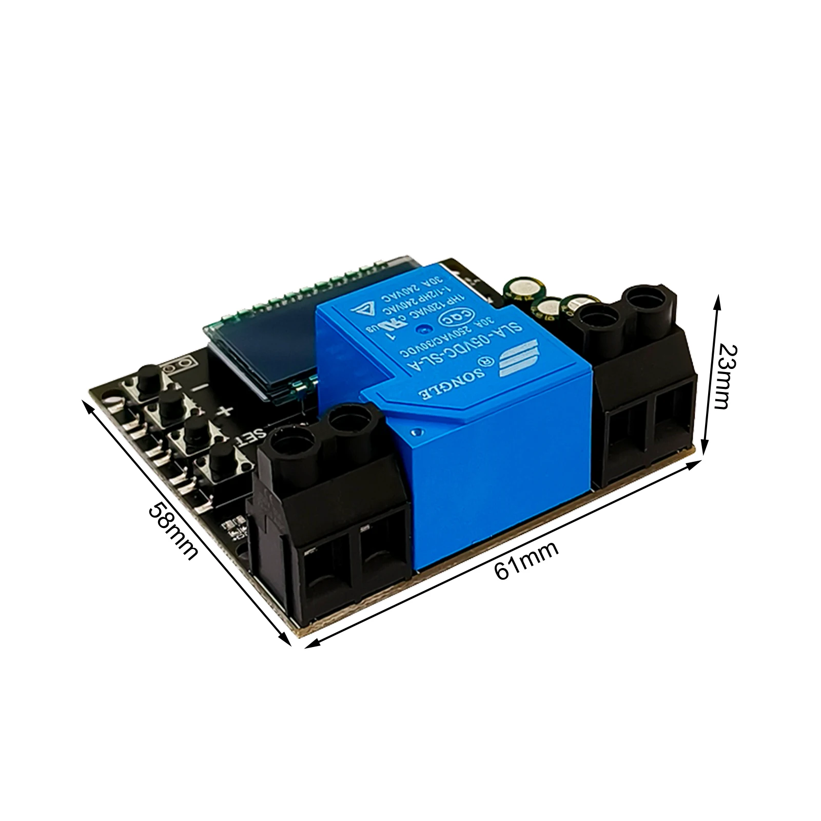 배터리 충전 방전 컨트롤러 저전압 차단 스위치 적산계 배터리 전압 모니터 보호 30A 6V-60V LCD [ZTI45-015]