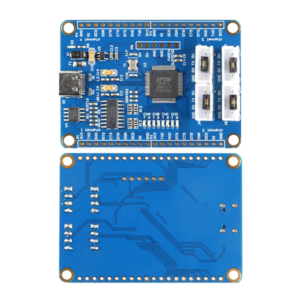 USB 4번 TTL 시리얼 포트 오리지널 FT4232HL 칩 USB 멀티플렉서 5V 3.3V [ZTB60-001]