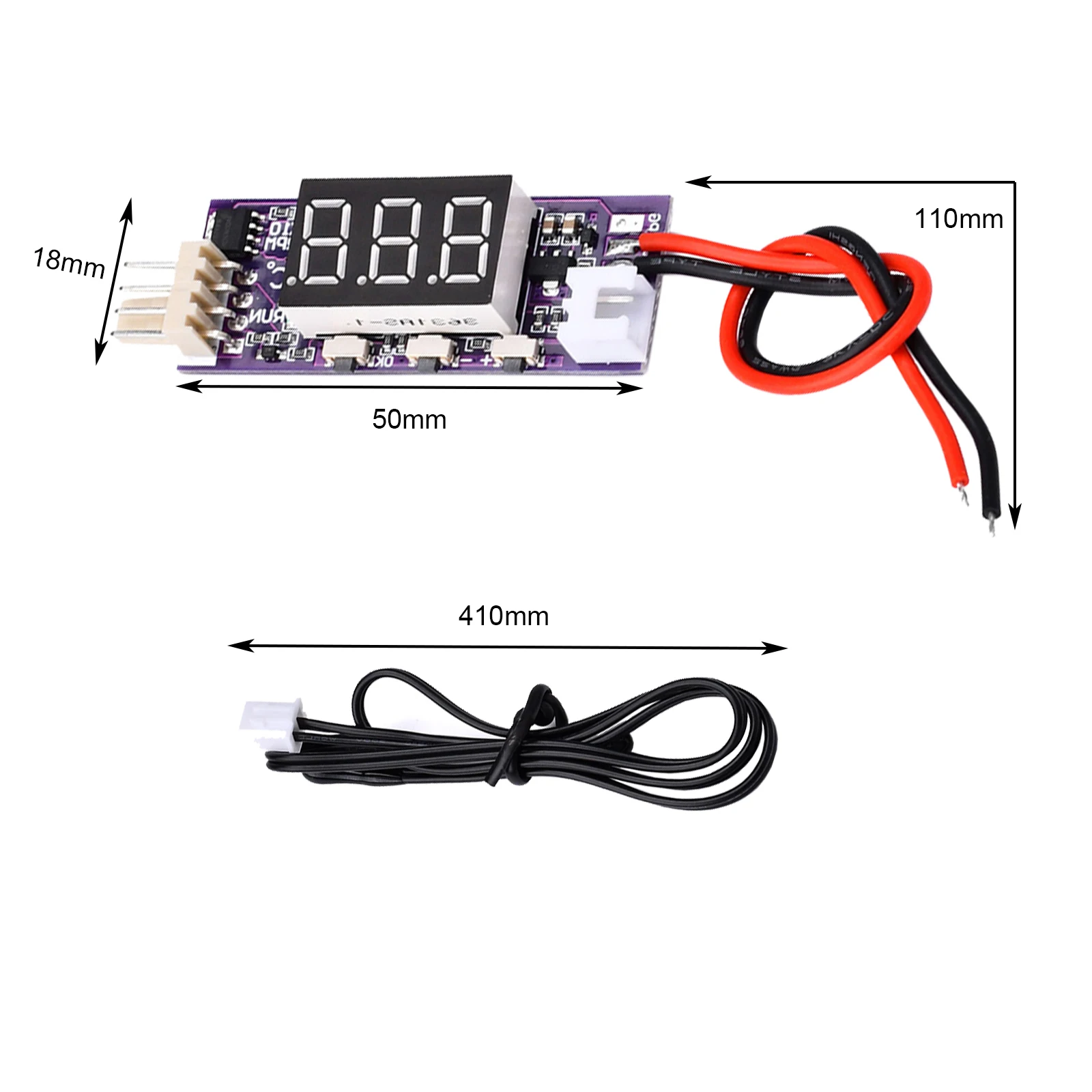 12V 4선 PWM 팬 온도 제어 속도 조절기 3A 온도+RPM 디스플레이 팬 속도 소음 감소 및 정지 기능 [ZTJ68-017]
