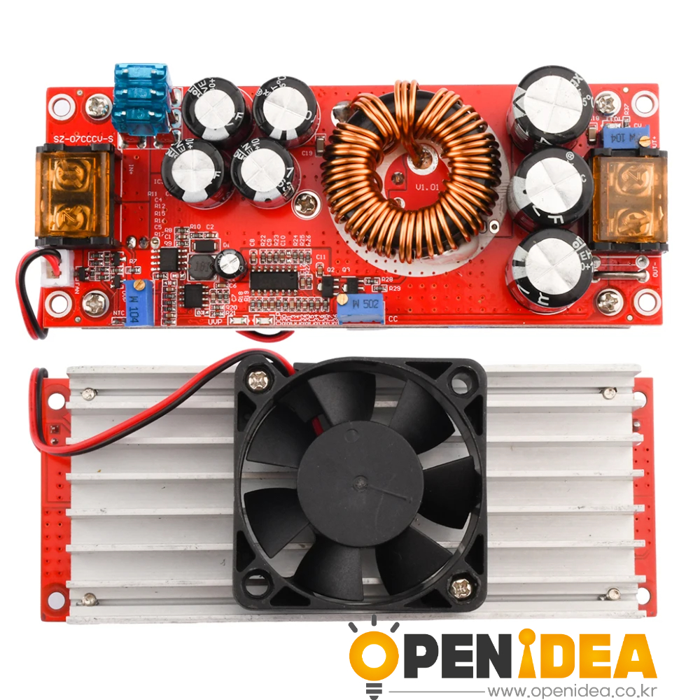 1200W 20A 1500W 30A 1800W 40A DC-DC 부스트 컨버터 스텝 업 전원 공급 장치 모듈 10-60V~12-90V 가변 전압 충전기 [ZTA179-173]