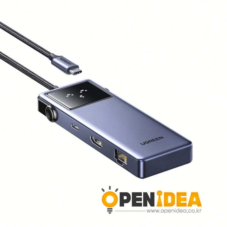 UGREEN(유그린) Q-Pie Pro 로봇 Type-C 확장 도크 - 애플 MacBook 노트북용 7-in-1 멀티포트 허브 [ZCD095-008]