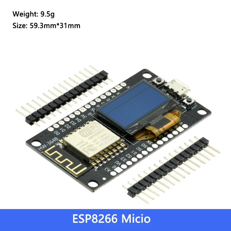 ESP8266 개발 보드 (CH340G 시리얼 칩 탑재) - 0.96인치 OLED WiFi 모듈 [ZTI45-019]
