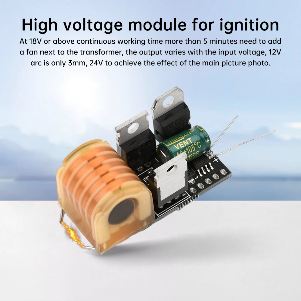 고전압 점화기 모듈 50W DC24V 에서 20KV 고주파 AC 부스트 코일 산업용 DIY 점화 모듈 [ZTA179-218] 