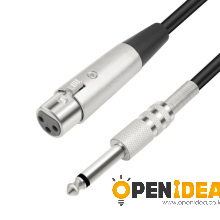 모노 트랙 6.35MM 3회전 캐논 XLR 모티브 1/4 TS 모티브 캐논 모티브 조음대 마이크 선 7.6M [ZBL034-097]
