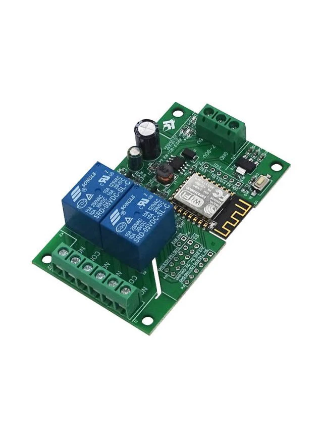 듀얼 릴레이 모듈 ESP-12F 개발 보드 전원 공급 장치 2 차 개발 ESP8266WIFI 5V 8-80V [ZTF113-018]