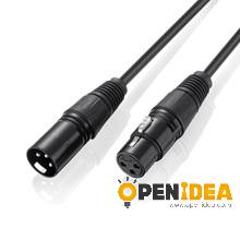 이중 차폐 블랙 아연 합금 XLR 밸런스드 마이크 케이블 (공-암 8m) - 프로 오디오용 카논 케이블 [ZBL034-075]