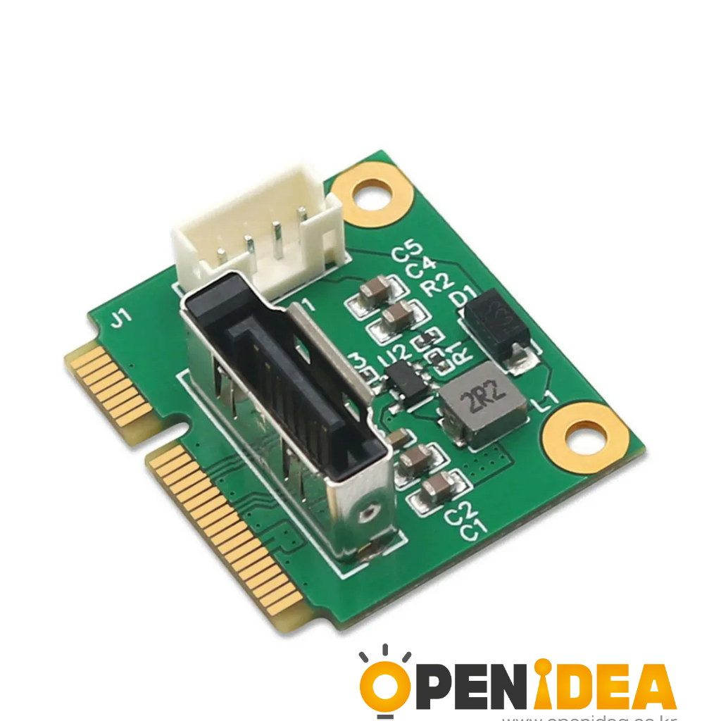 mSATA to SATA 변환 카드 mSATA to 2.5인치 SATA HDD 어댑터 (보조 전원 7핀 지원) [ZTX101-420]