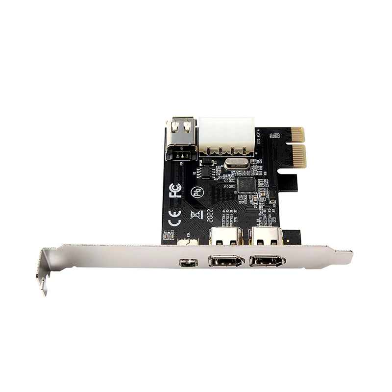 PCI-E 1X→1394 (파이어와이어) 3포트 DV 고화질 비디오 캡처 카드 PCIe x1 to 1394 멀티포트 확장 카드 [ZTX101-414]