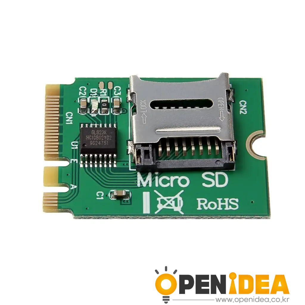 NGFF M.2 A/E WIFI 무선 랜 카드 인터페이스→Micro SD SDHC TF 카드 리더기 어댑터 카드 [ZTX101-416]