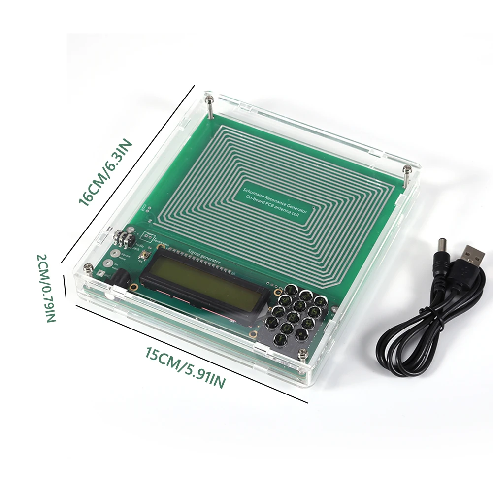수입 칩 슈만파 발생기 (순수 사인파 0.01Hz-100kHz 가변 주파수 신호 발생기) Green 사인파 가변 주파수 발생기 (DP-BTDK 모델 외장 케이스 포함) [ZTE19-003]
