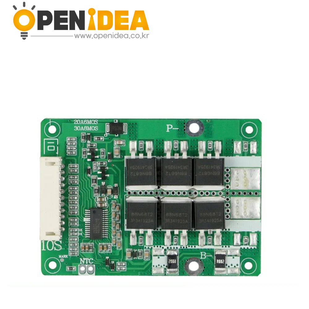 균형판 리튬 이온 BMS 10S 36V 20A 18650 배터리 충전 보드 밸런스 Ebike/Escooter 용 PCM 단락 보호 균등화 [ZTA180-034]