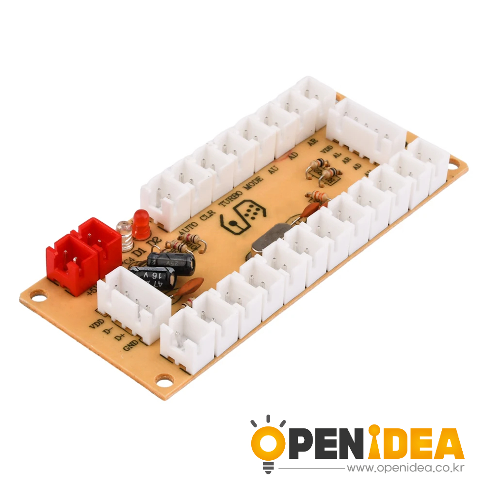 단일 모듈 1인용 게임 칩 아케이드 미니 옐로보드 컨트롤러 ZERO DELAY 1 PLAYER PCB [ZTW40-058]