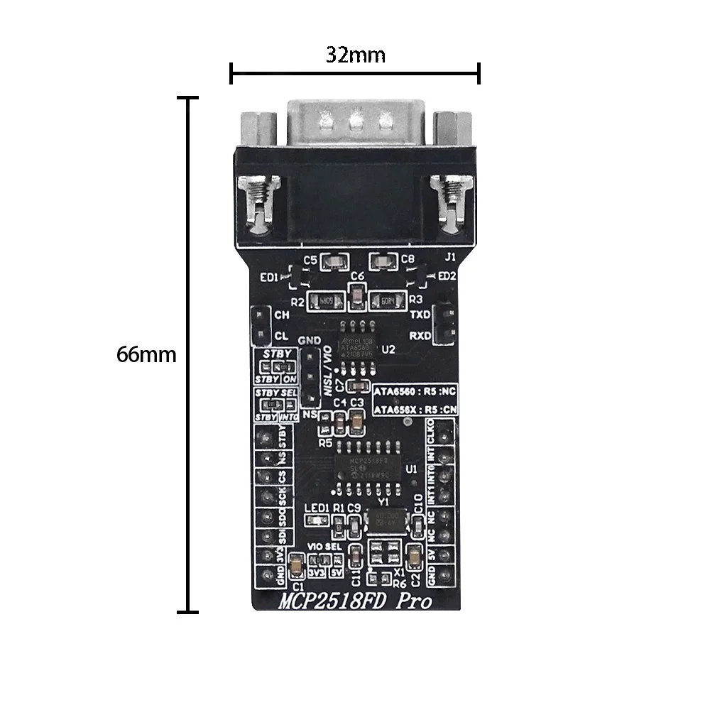 SPI-CANFD 변환 모듈 (MCP2518FD+ATA6560 트랜시버)-CAN 버스 통신 모듈 (MCP2515 대비 성능 향상) [ZTX102-047]
