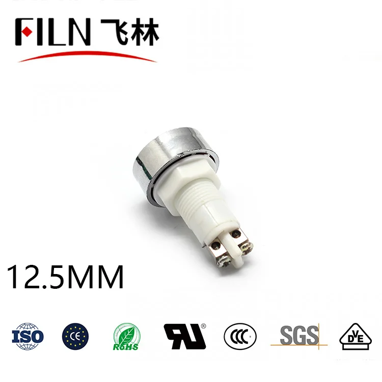 12.5mm 소형 표시등 신호등 (겸용 플라스틱 적황녹 3색 LED) 12v 24v 36v 110v 220v [FILN-34]