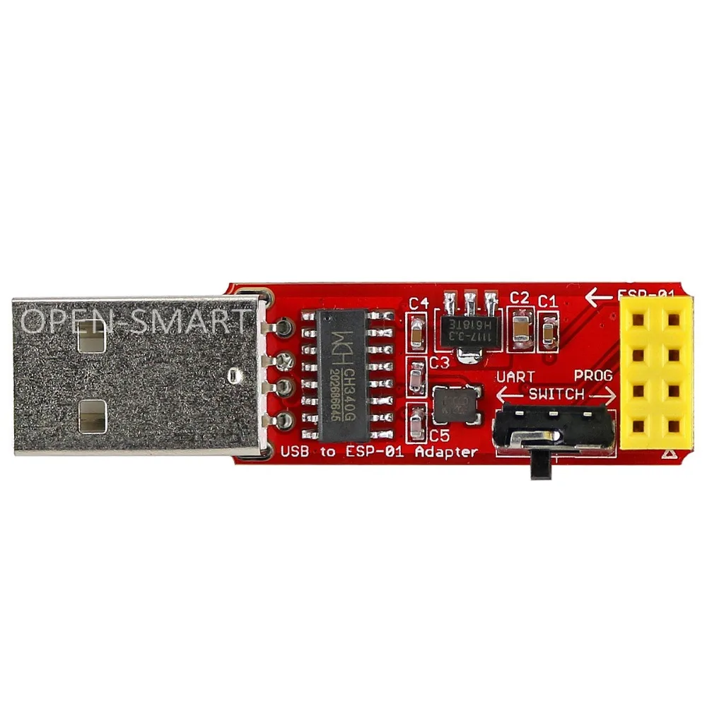 CH340 USB to ESP8266 ESP-01 01S WIFI 변환 모듈 Red [OPEN-SMART-152]