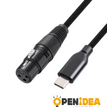 XLR 암컷(F) to USB-C 변환 케이블 (동적 마이크용 PC-노트북 녹음 케이블) 1M [ZBL034-005]