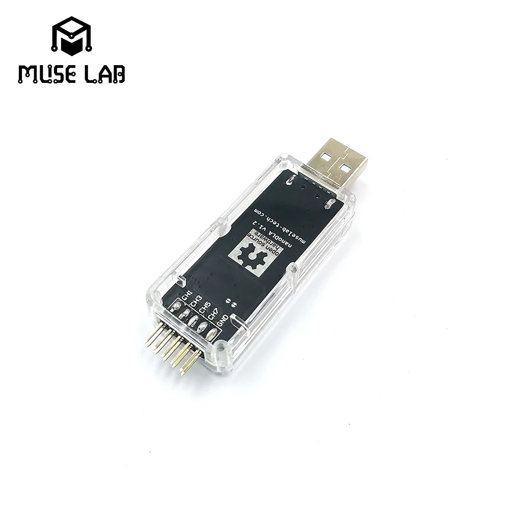NanoDLA 로직 애널라이저 마이크로컨트롤러 ARM FPGA 디버깅 도구 24M 샘플링 8채널 오픈 소스 [MUSE-LAB-37]