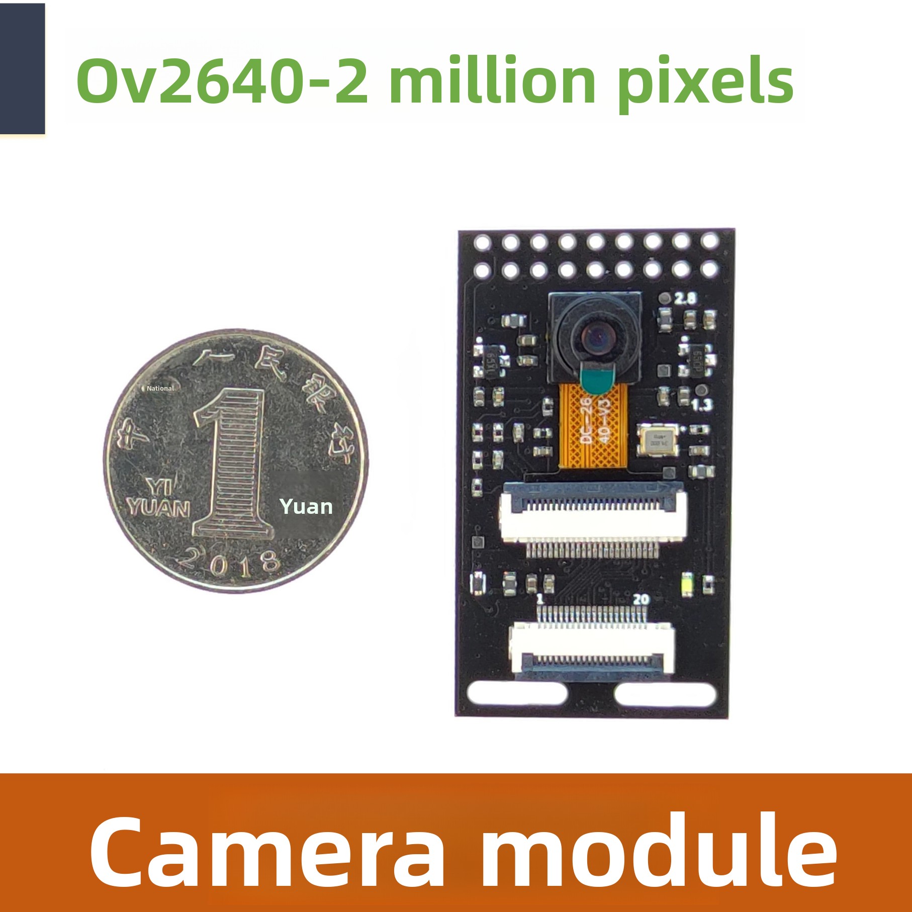 OV2640 카메라 모듈 (이미지 캡처 비전 시스템용 200만 화소 STM32 호환) [FANKE-52]