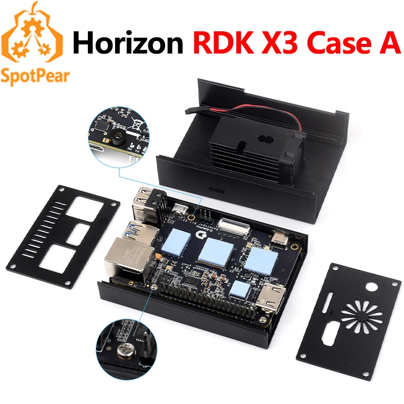 Horizon RDK X3 케이스 타입 A (X3 Pi 케이스 타입 A) [SpotPear-119]