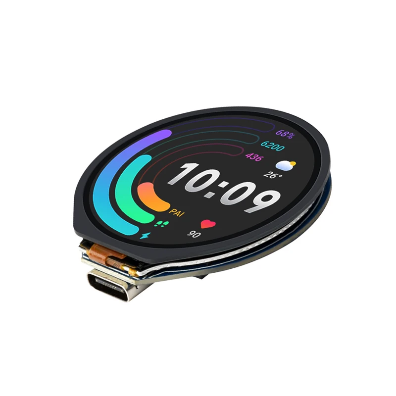 라즈베리 파이 RP2350 개발 보드 (1.28인치 원형 LCD 정전식 터치스크린+메탈 케이스) RP2350-Touch-LCD-1.28 [SpotPear-120]
