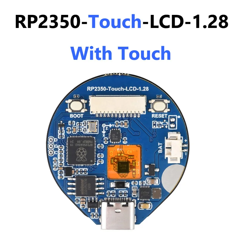 라즈베리 파이 Pico RP2040 개발 보드 1.28인치 원형 LCD 터치 디스플레이 자이로 센서 [SpotPear-123]