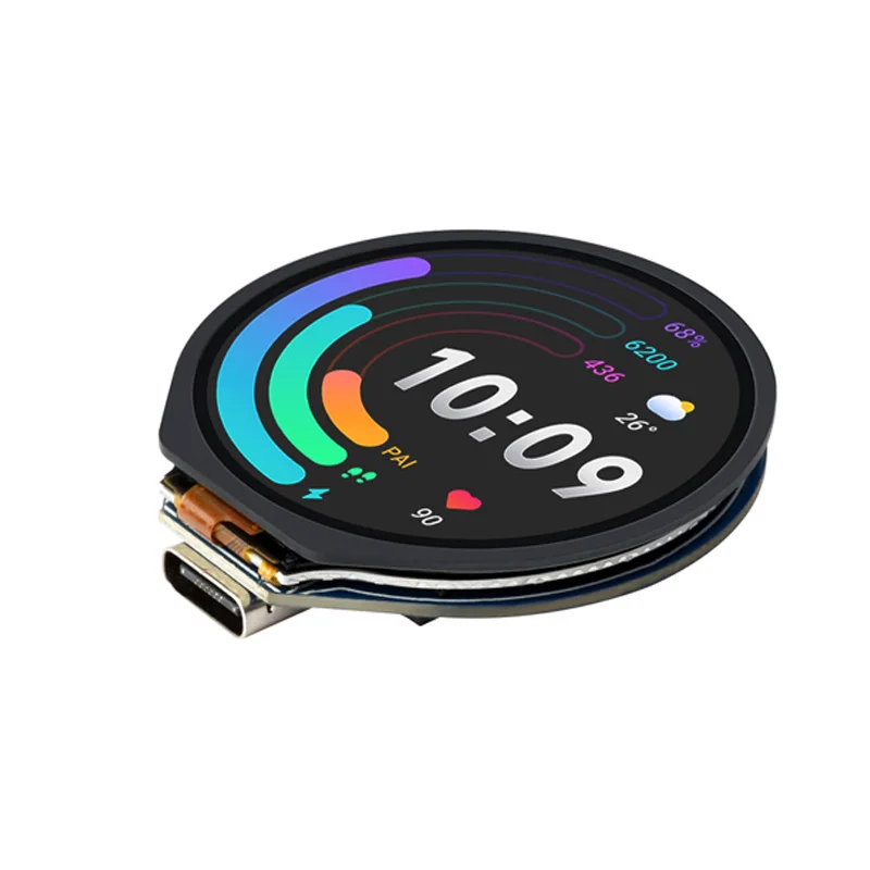 라즈베리 파이 Pico RP2040 개발 보드 1.28인치 원형 LCD 터치 디스플레이 자이로 센서 [SpotPear-123]