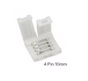 저압 LED 무용접 커넥터 나전 램프 스트립 빠른 연결 4PIN 10mm 50PCS [ZC006-004]