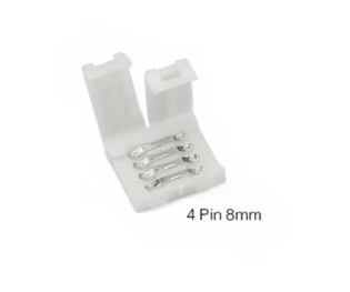 저압 LED 무용접 커넥터 나전 램프 스트립 빠른 연결 4PIN 8mm 50PCS [ZC006-003]