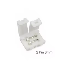 저압 LED 무용접 커넥터 나전 램프 스트립 빠른 연결 2PIN 8mm 50PCS [ZC006-001]
