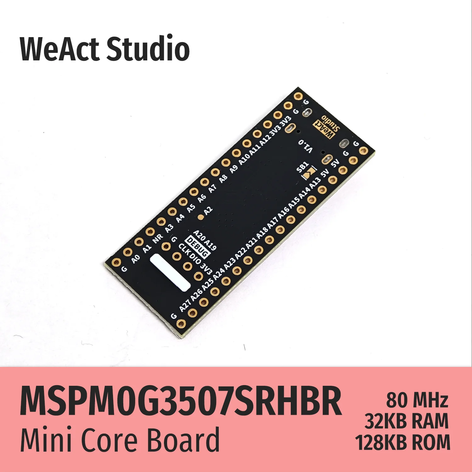 WeAct MSPM0G3507SRHBR 코어 보드 (MSPM0G3507 기반 USB-UART 변환 기능 포함) 개발 보드 [WeAct-Studio-041]