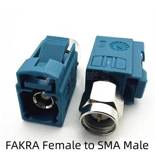 FAKRA F-SMA M 자동차 커넥터, Z 타입 범용 FAKRA 수-암-SMA 수-암, GPS 안테나 어댑터 커넥터 [ZCD095-003]