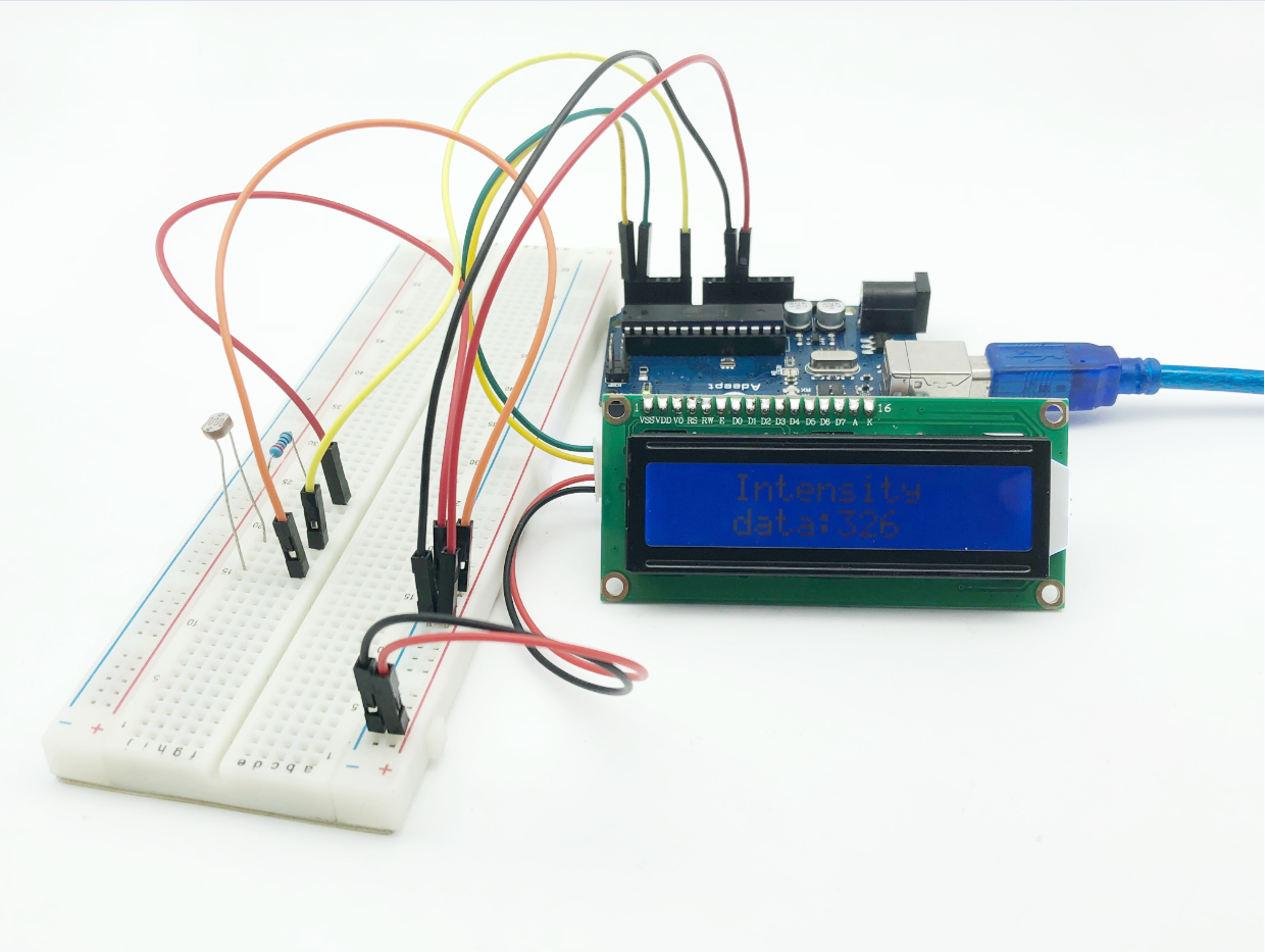 ADA029 27개의 프로젝트와 I2C IIC LCD1602 아두이노 스타터 키트  상세 매뉴얼이 포함된 아두이노 UNO R3용 딥 프라이머리 스타터 키트[Adeept-023]