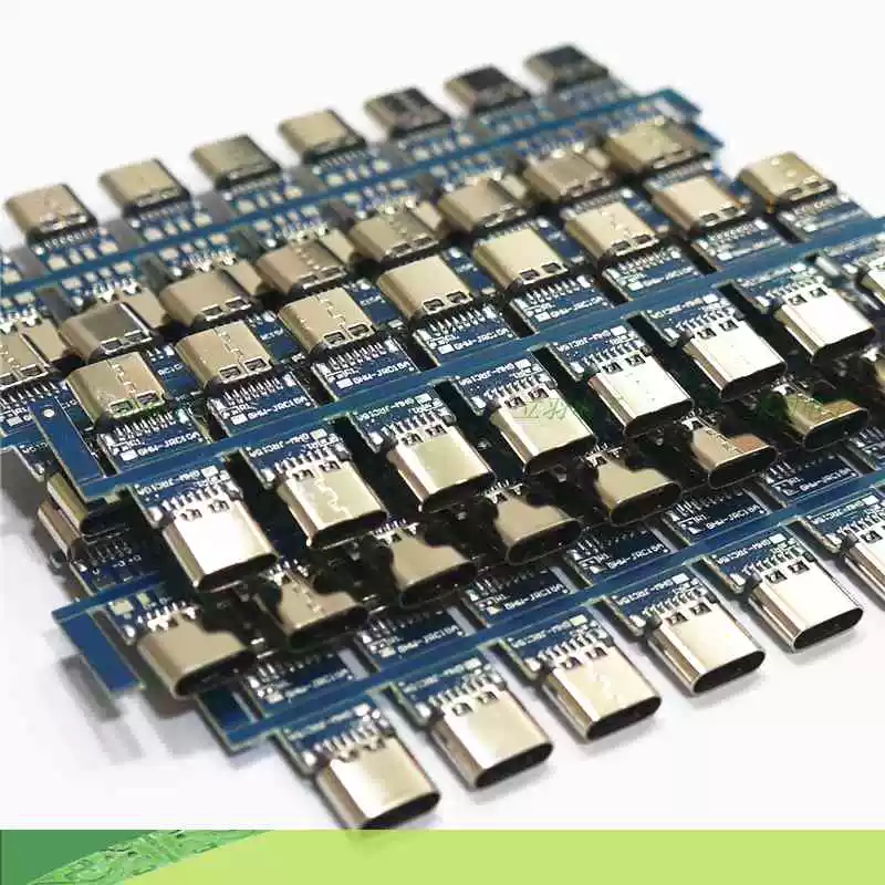 TYPE C 암(母) 커넥터 PCB 장착형 USB3.1 양면 삽입 마더보드 테스트 기판 4핀 납땜 타이프C 연결기 50PCS [ZCF021-001]