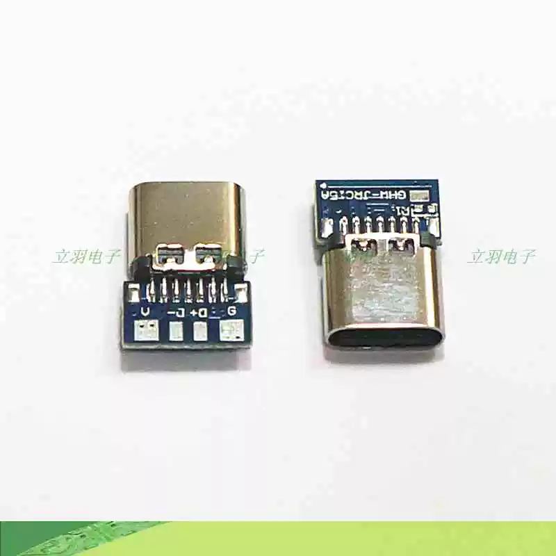 TYPE C 암(母) 커넥터 PCB 장착형 USB3.1 양면 삽입 마더보드 테스트 기판 4핀 납땜 타이프C 연결기 50PCS [ZCF021-001]