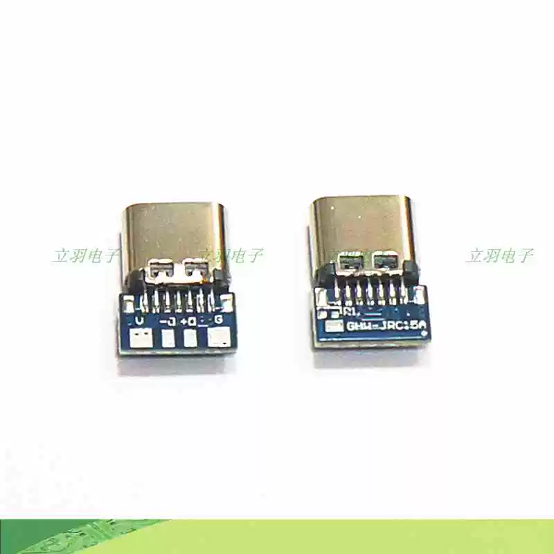 TYPE C 암(母) 커넥터 PCB 장착형 USB3.1 양면 삽입 마더보드 테스트 기판 4핀 납땜 타이프C 연결기 50PCS [ZCF021-001]