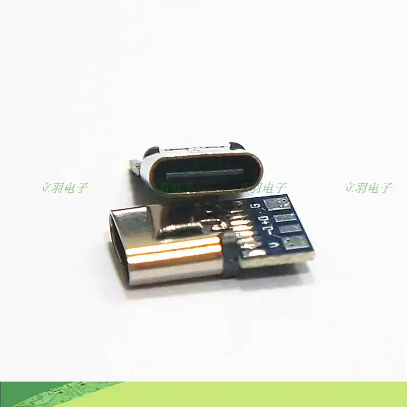 TYPE C 암(母) 커넥터 PCB 장착형 USB3.1 양면 삽입 마더보드 테스트 기판 4핀 납땜 타이프C 연결기 50PCS [ZCF021-001]