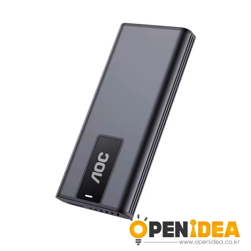 새로운 AOC NVME M.2 솔리드 스테이트 외장 하드 케이스 M2회전 USB3.1 TYPEC 외장 SATA [ZCD095-009]