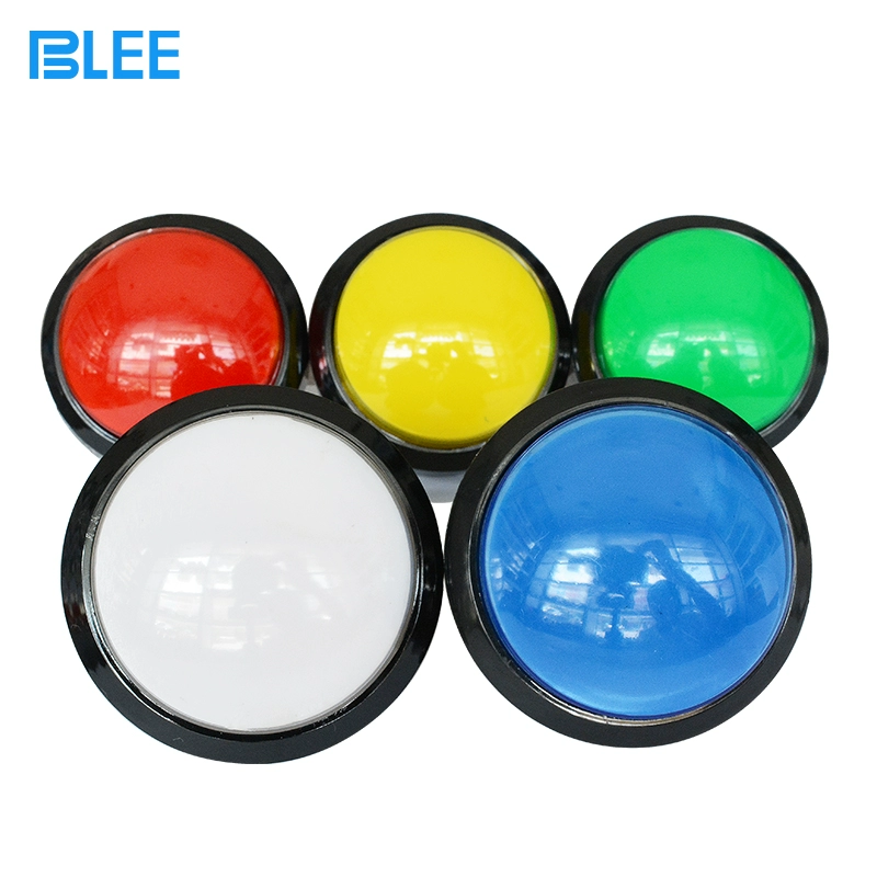 60mm 컨벡스 직경 LED 마이크로 스위치 버튼 (딸깍이 타입) 아케이드 게임기용 대형 원형 푸시 버튼 스위치 [BLEE-38]