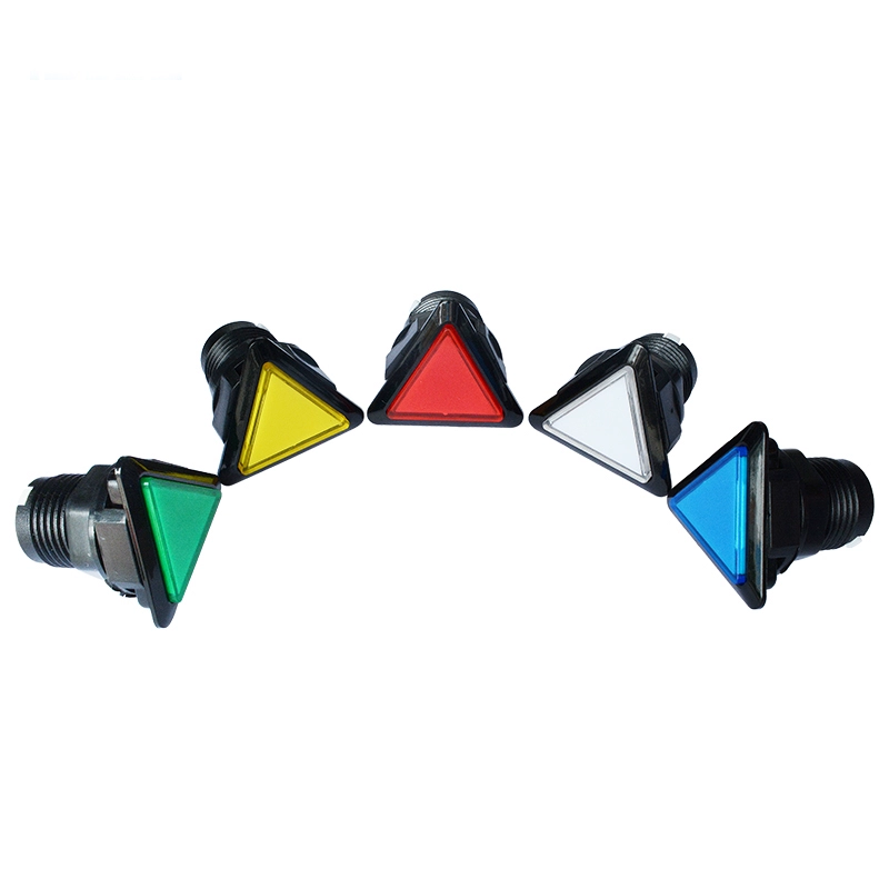 39x39x39mm 중형 삼각형 LED 버튼 12V 삼각 게임기 스위치 아케이드 부품 [BLEE-36]
