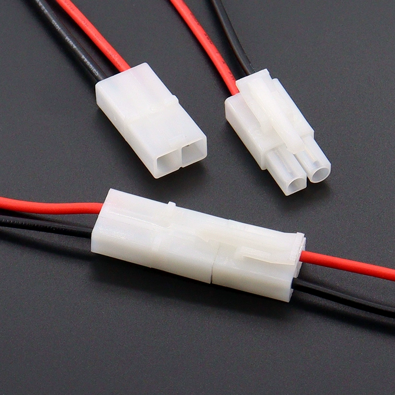 L6.2-2P 대형 타미야 헤드 암수 공중 대향 커넥터 (피치 6.2mm) 전원 케이블 20cm (단일 헤드) [ZCF25-007]