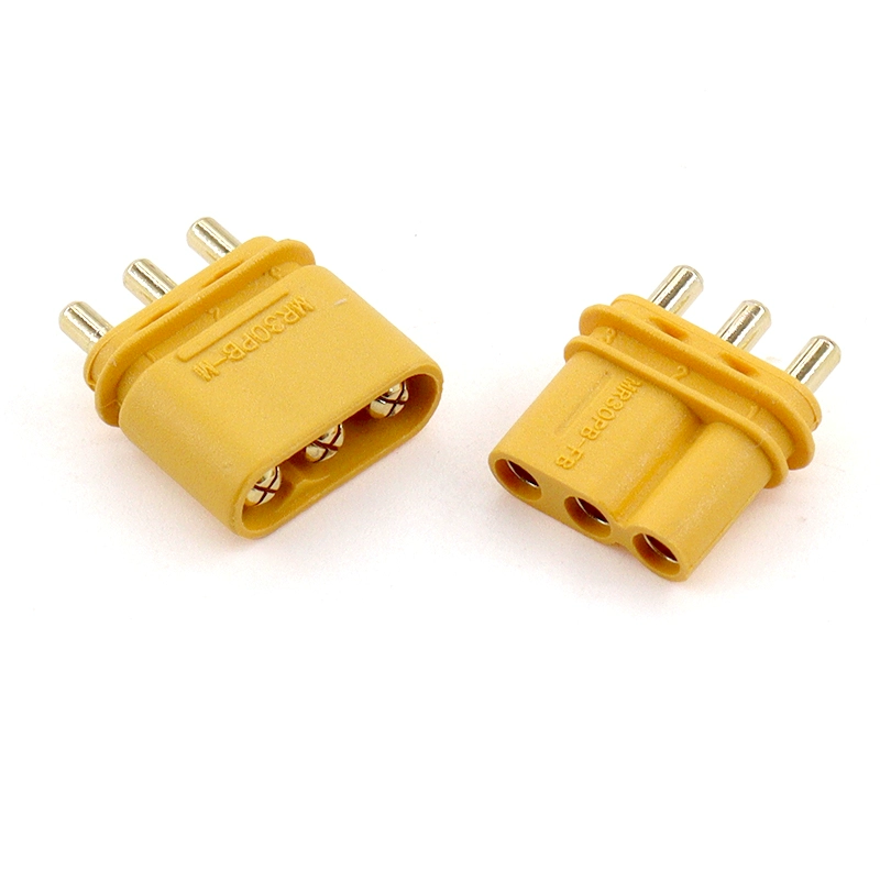 MR30PB-F-M 대전류 3상 PCB 모터 ESC 커넥터 (납땜용 베어타입 항공모델 암수 헤드) [ZCF25-010]