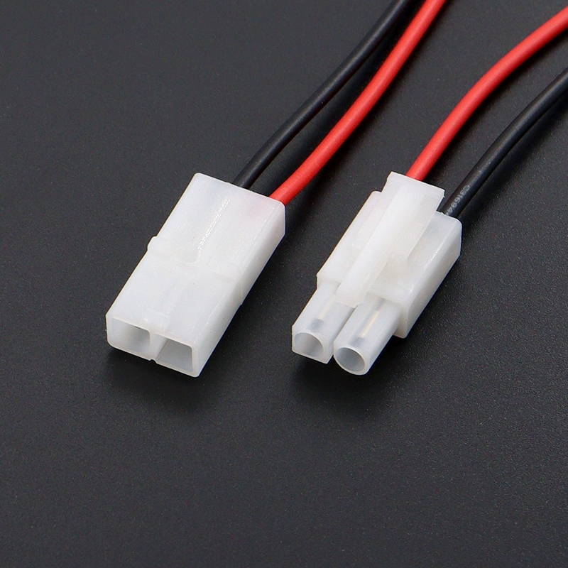 L6.2-2P 대형 타미야 헤드 암수 공중 대향 커넥터 (피치 6.2mm) 전원 케이블 20cm (단일 헤드) [ZCF25-007]